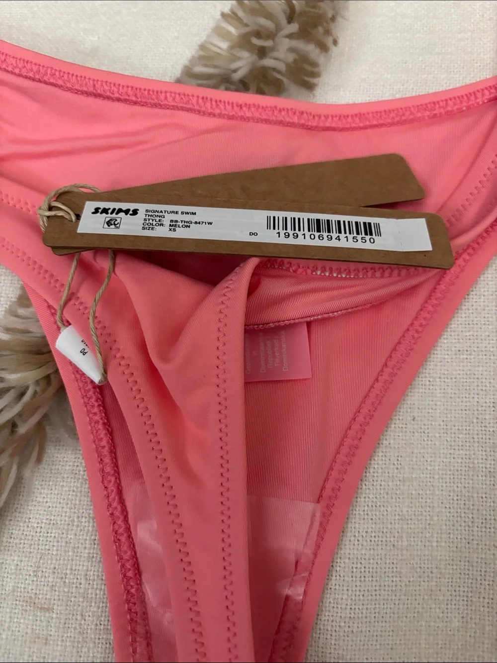 SMIMS NWT Signature Swim Thong - Melon